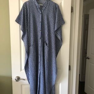 Navy & White Beach Coverup